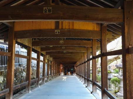 岡山県 吉備津神社の廻廊 吉備津神社,廻廊,神社の写真素材