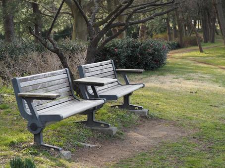 公園のベンチ② 公園のベンチ② ベンチ,公園,こしかけの写真素材