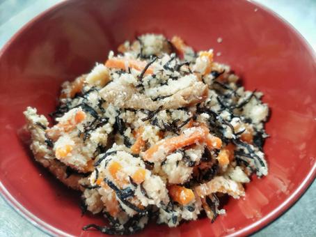ひじきのおから ひじきのおから おから,ひじき,和食の写真素材