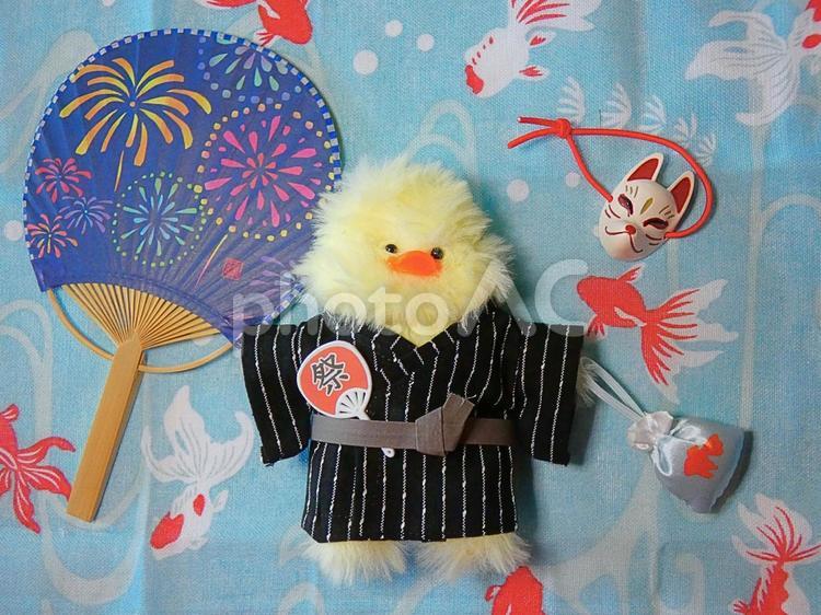 夏祭りイメージ素材　ひよこ モールドール,ひよこ,夏祭りの写真素材