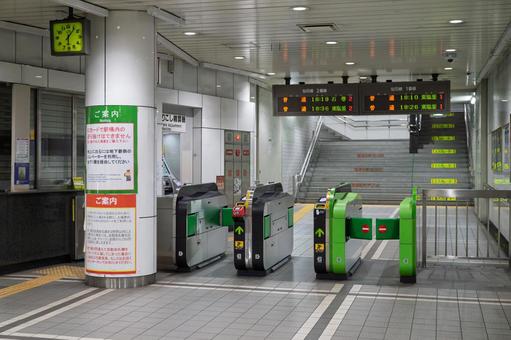 あおば通駅 地下鉄連絡改札口 駅,改札,あおば通駅の写真素材