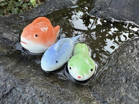 魚の置き物 魚の置き物 オブジェ,人形,魚の写真素材