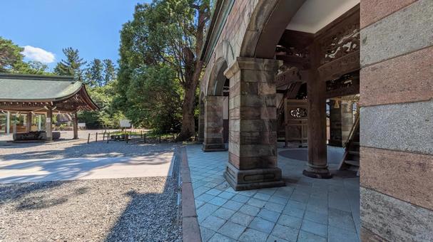 金沢の尾山神社の境内 金沢の尾山神社の境内 金沢,石川,北陸新幹線の写真素材