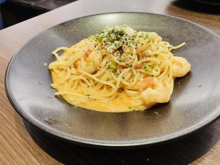 Tomato cream, avocado and shrimp, JPG
