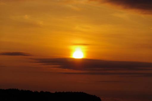 夕日 夕日の写真