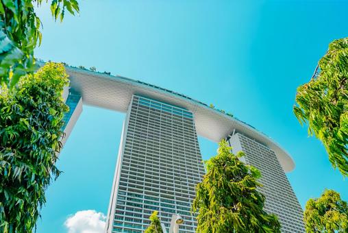 【シンガポール】マリーナベイサンズ 【シンガポール】マリーナベイサンズ シンガポール,植物園,ベイフロントの写真素材