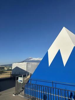 道の駅富士からの富士山 富士山,静岡,道の駅の写真素材