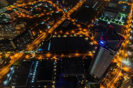 都市夜景 都市夜景の写真