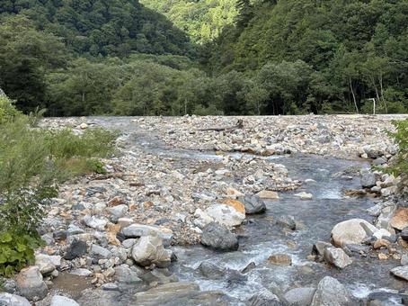 山と川 山と川 空,青空,快晴の写真素材