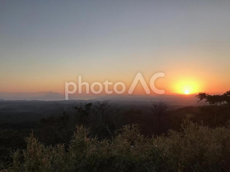 夕刻前 日暮れ,風景,太陽の写真素材