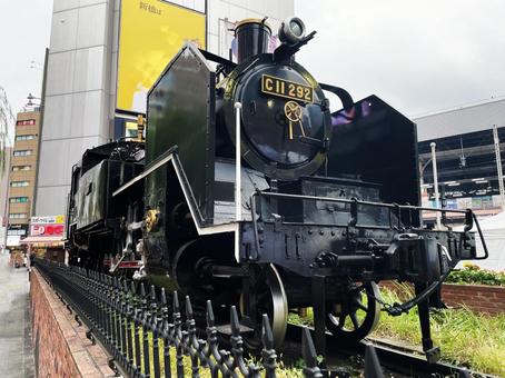 SL sl,広場,乗り物の写真素材