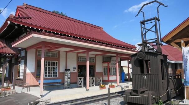 北軽井沢駅舎 長野原町,北軽井沢,北軽井沢駅舎の写真素材
