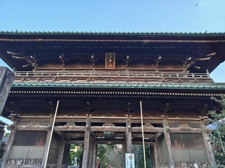 千葉県-法華経寺-仁王門 法華経寺,寺,仁王門の写真素材