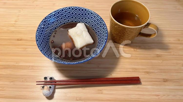 おぜんざいのおやつ ごはん,和食,ぜんざいの写真素材