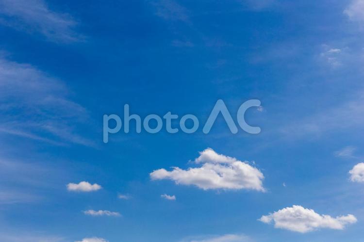 晴れた日の気持ちのいい青空 空,青空,背景の写真素材