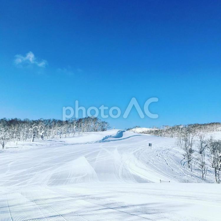 スキー場、晴れの日 冬,スノー,雪の写真素材