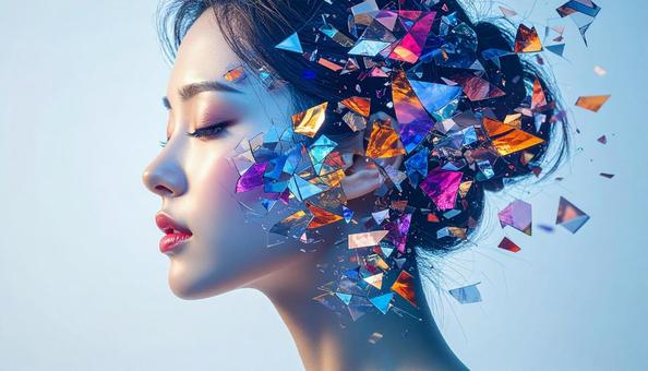 女性のアートポートレート 女性のアートポートレートの写真