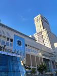 札幌駅　青空 札幌駅,北海道,ビルの写真素材