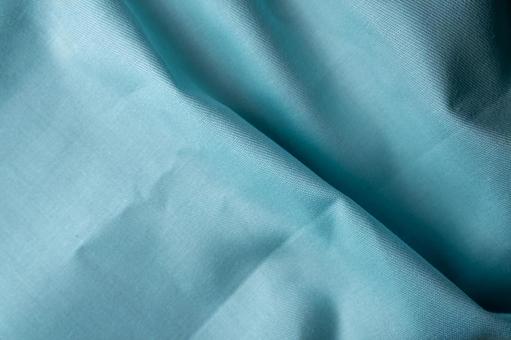 水色布の繊細な折り目模様 布,生地,布地の写真素材