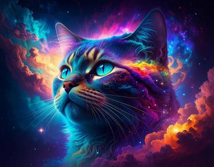 宇宙と猫 宇宙と猫の写真