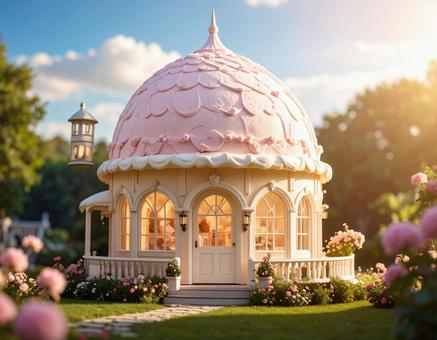 スウィーツみたいなお家の写真