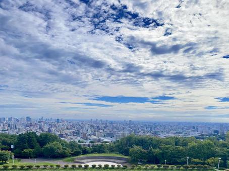 上から見た札幌市内2 上から見た札幌市内2の写真