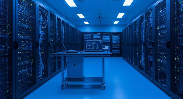 最新のAIデータセンターサーバールーム 最新のAIデータセンターサーバールームの写真