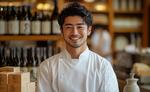 男性料理人ハンサムな方 料理人,人物,シェフの写真素材
