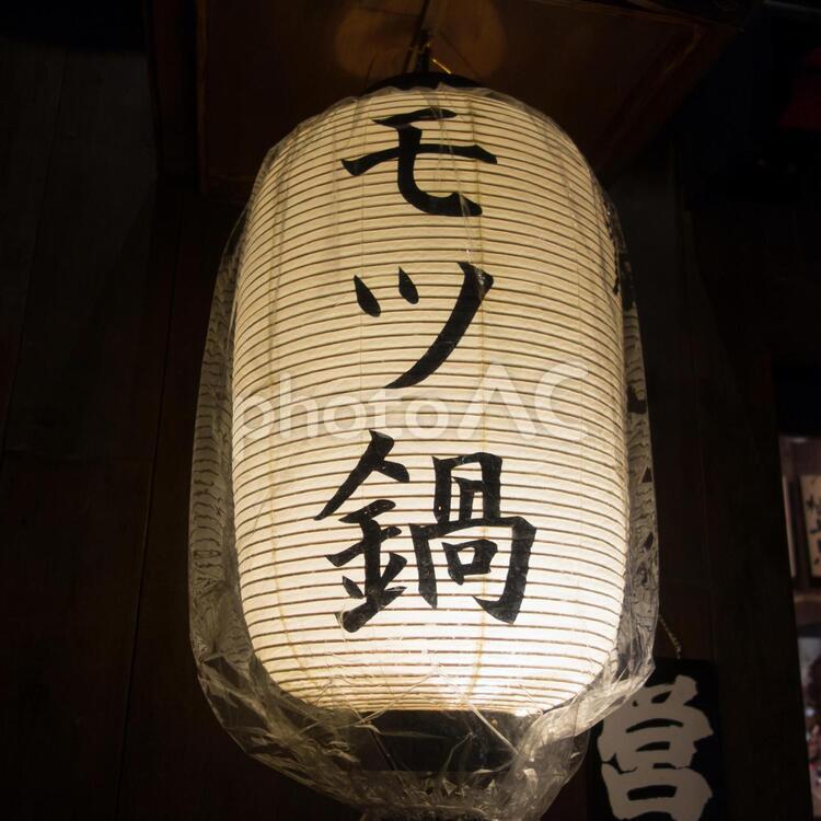 モツ鍋の提灯 モツ鍋,提灯,もつの写真素材