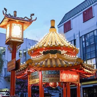 中華街 観光地,街並み,兵庫の写真素材