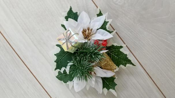 テーブルリース 装飾,輪,クリスマスの写真素材