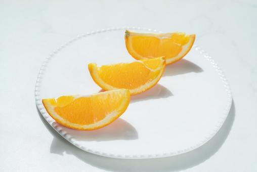 3つのカットオレンジ 3つのカットオレンジの写真