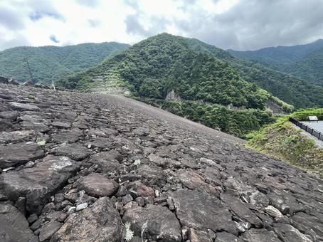 徳山ダム(ロックフィルダム) 徳山ダム(ロックフィルダム) 眺め,景観,風景の写真素材