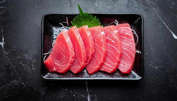 まぐろのハラモの刺身の写真