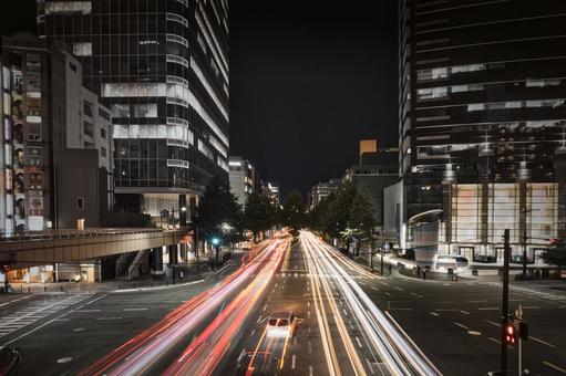 夜の仙台駅前 夜の仙台駅前 仙台,仙台駅前,宮城の写真素材