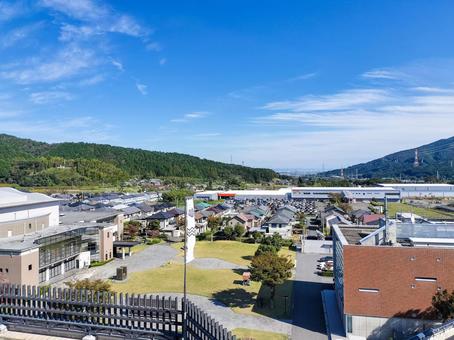 岐阜関ケ原古戦場記念館から桃配山側の眺望 岐阜関ケ原古戦場記念館,関ヶ原,桃配山の写真素材