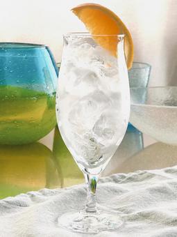 Photo, ice, water, empty glass, 