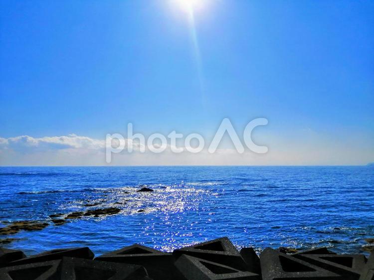 透き通る青い海「浜島海浜公園」 風景,海,青空の写真素材