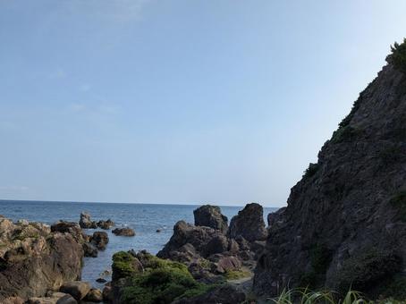 View of the ocean from the rocks (Cape Muroto), sea, cape muroto, muroto global geopark, JPG