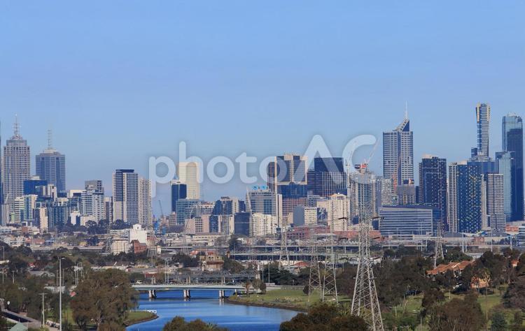 オーストラリア　メルボルンの市街地の風景 外国,海外,メルボルンの写真素材