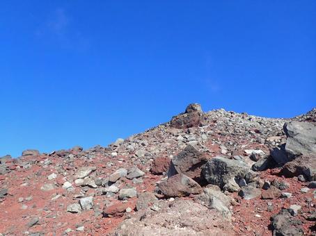 富士山の山頂付近の景色 富士山の山頂付近の景色の写真