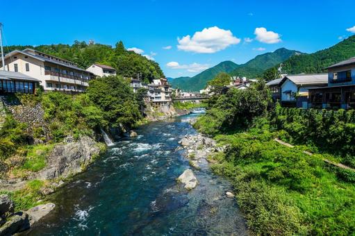 吉田川の自然風景 岐阜県郡上市 吉田川の自然風景 岐阜県郡上市 岐阜,岐阜県,郡上の写真素材