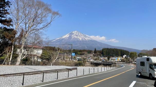 ドライブ 富士山,展望台,マイナスイオンの写真素材