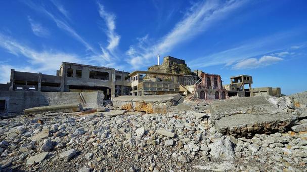 端島の風景 端島の風景 軍艦島,長崎,世界遺産の写真素材
