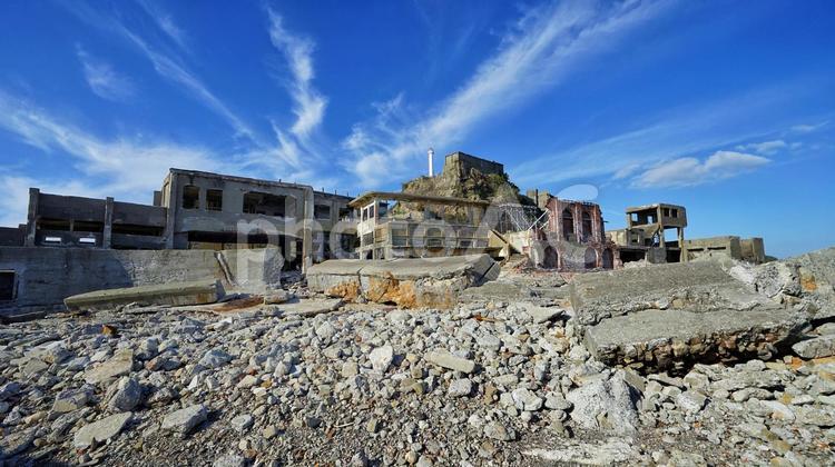 端島の風景 軍艦島,長崎,世界遺産の写真素材