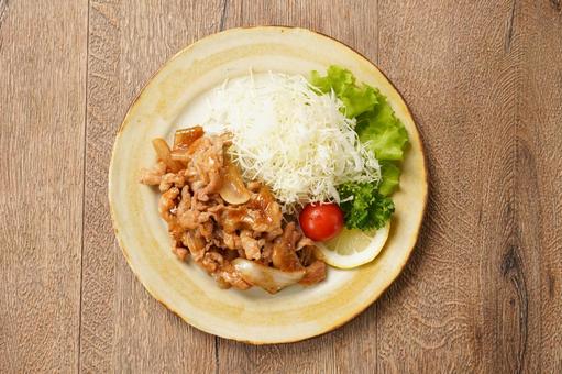 豚しょうが焼き 豚しょうが焼き 豚生姜焼き,豚しょうが焼き,豚こま切れ肉の写真素材