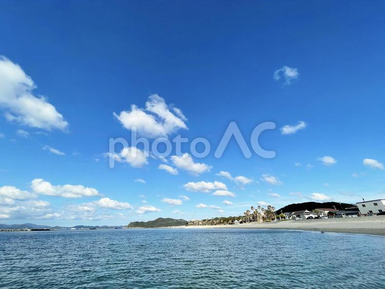 青い空とキラキラと光る海 青空,空,海の写真素材