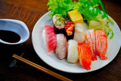 握りずし 握りずし 食事,食卓,寿司の写真素材