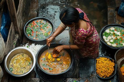 スパイスを使ったインドカレーのイメージ スパイスを使ったインドカレーのイメージの写真