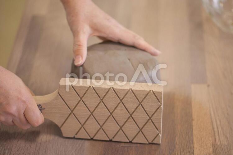 陶芸教室15 陶芸,粘土,制作の写真素材